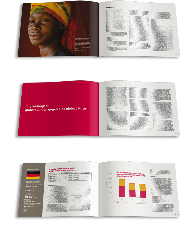 Gestaltung // ONE Aidsbericht 2012